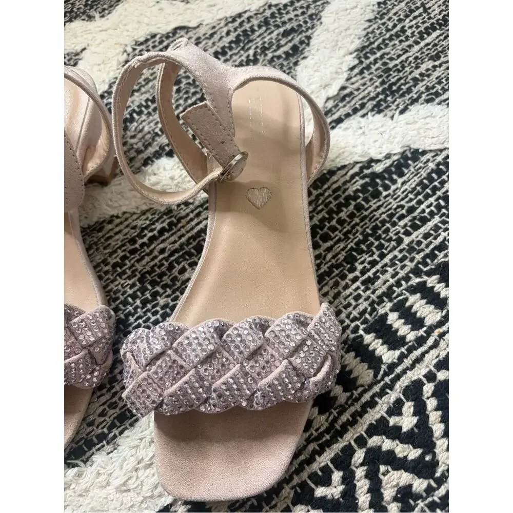 Steve Madden Braided Ankle-Strap Sandals in Blush girls size 1